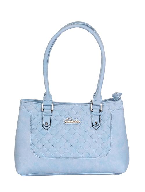 powder blue faux leather handbag - 11369669 - Standard Image - 0