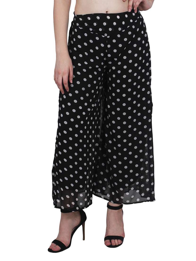 black georgette palazzos