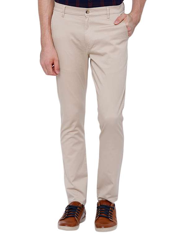 beige cotton chinos