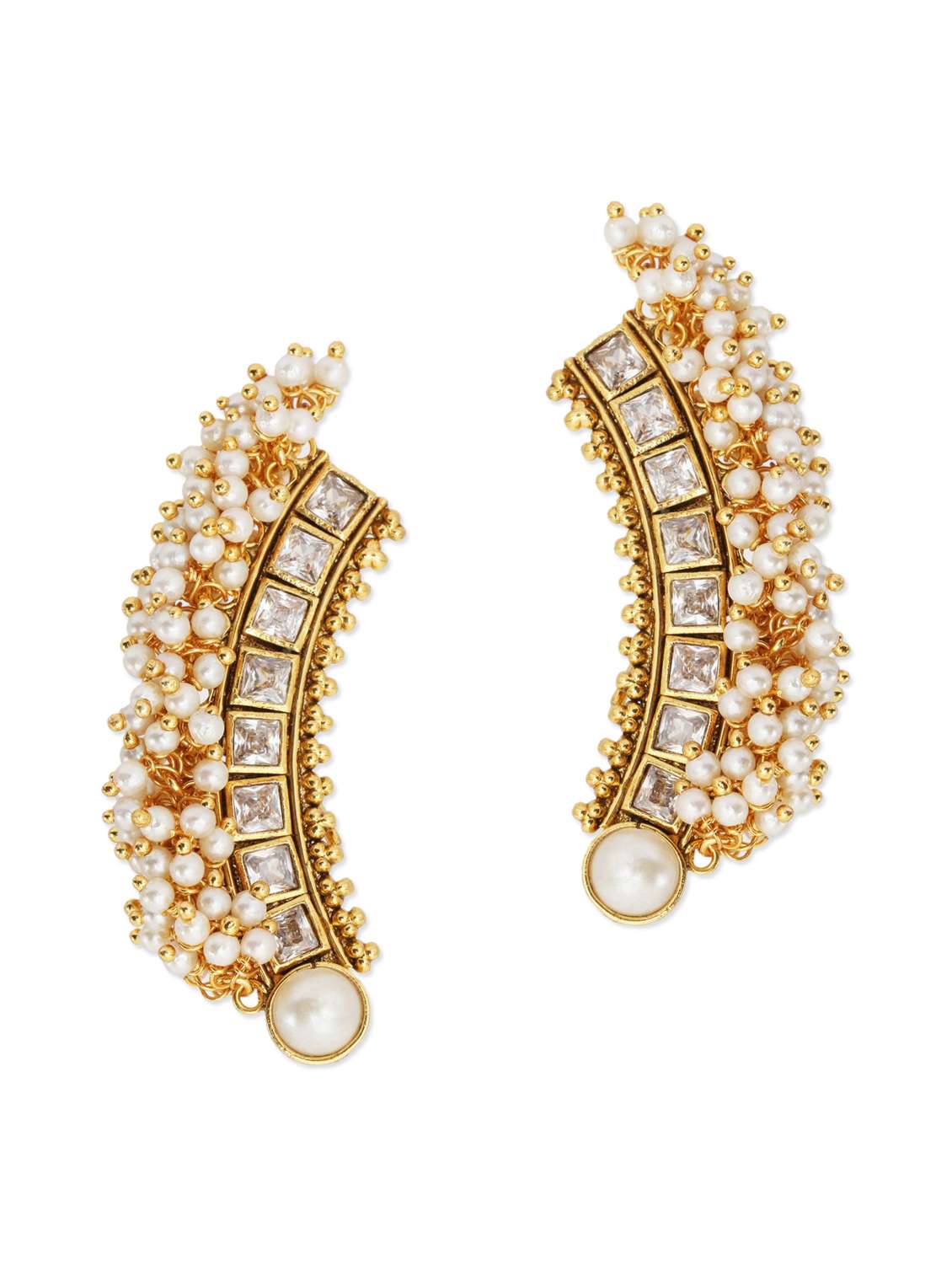 Buy online Gold Embellished Ear Cuffs Set Of 2 from Imitation Jewellery