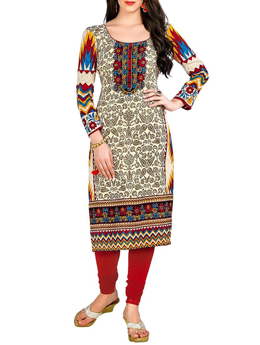 multi colored cotton  dress material - 11423699 -  Zoom Image - 0