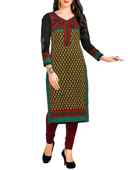 multi colored  cotton dress material - 11423709 -  Standard Image - 0