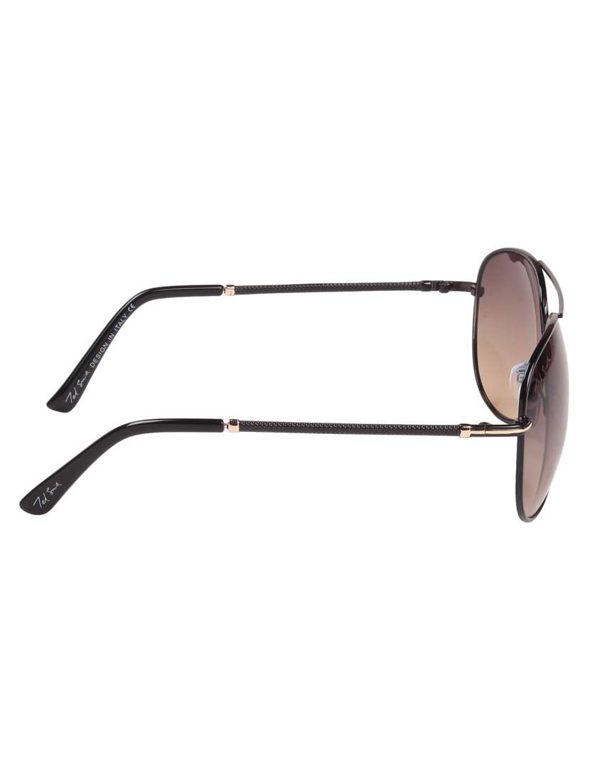 brown color, oval frame sunglasses - 11425647 -  Standard Image - 3