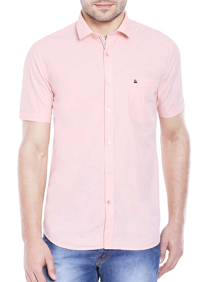 pink cotton casual shirt