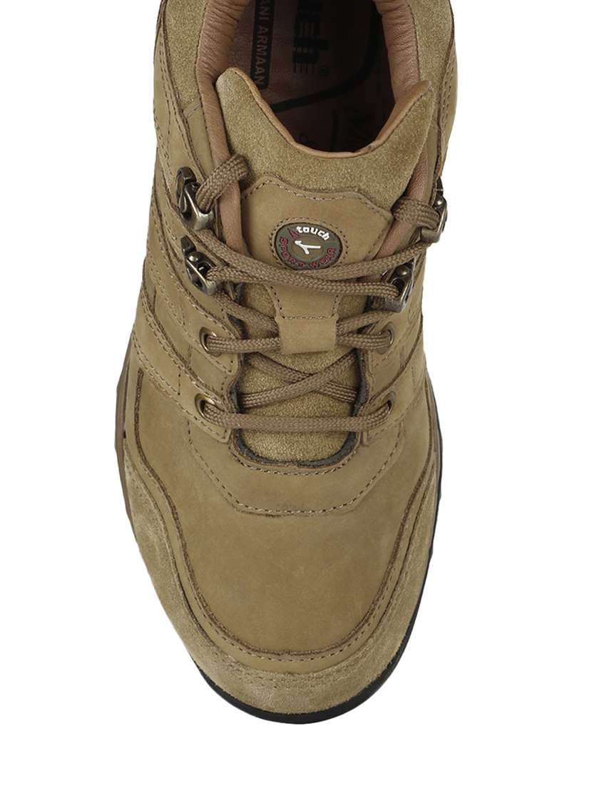 Buy online Brown Leather Shoe from Casual Shoes for Men by Lakhani