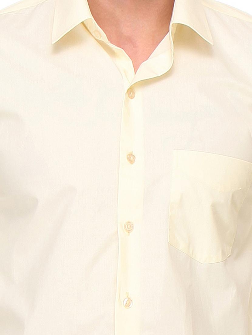 yellow cotton formal shirt - 11439037 - Standard Image - 3