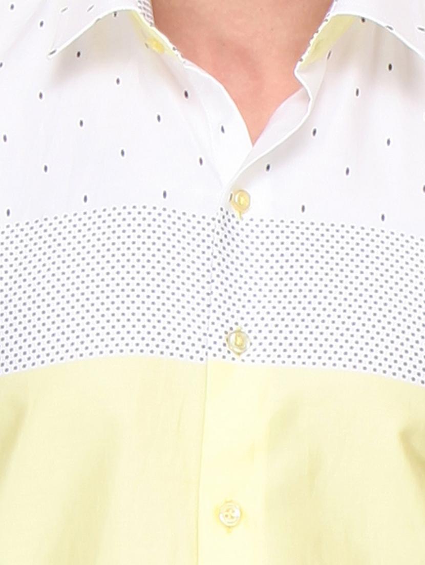 yellow cotton formal shirt - 11439044 - Standard Image - 3