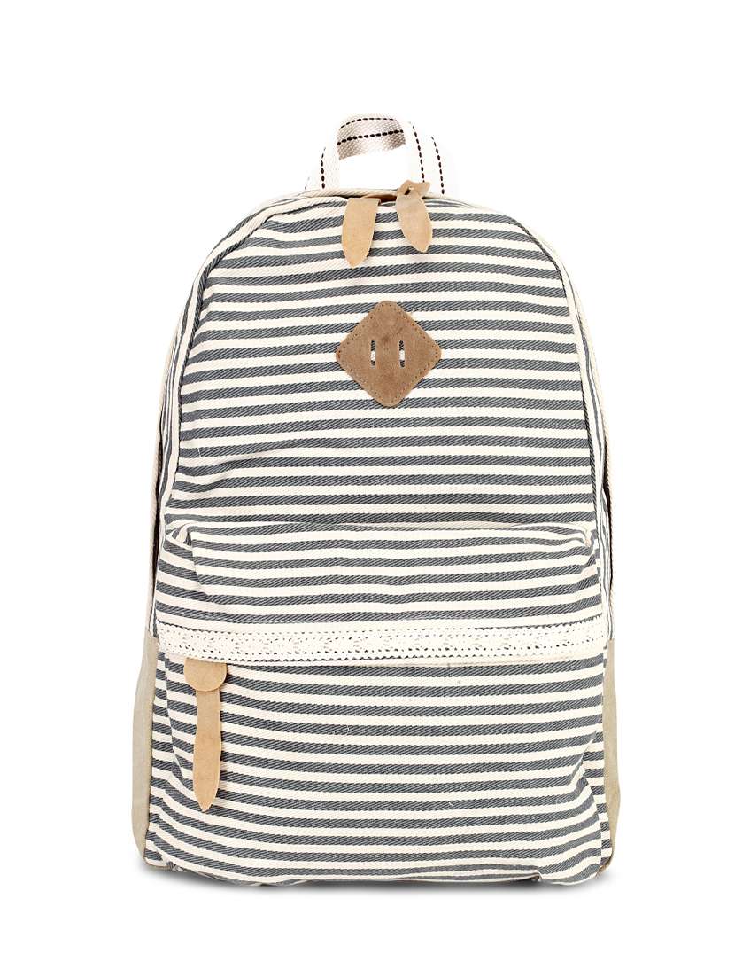grey cotton backpack