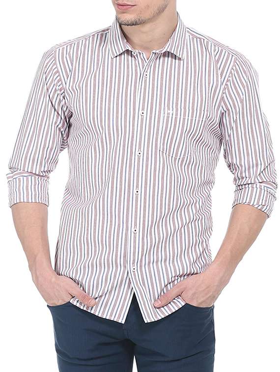 red cotton casual shirt
