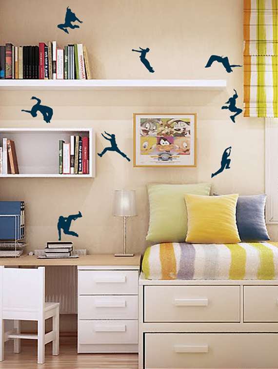 blue parlour vinyl wall sticker