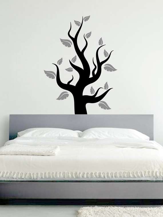 black wood tree vinyl wall sticker