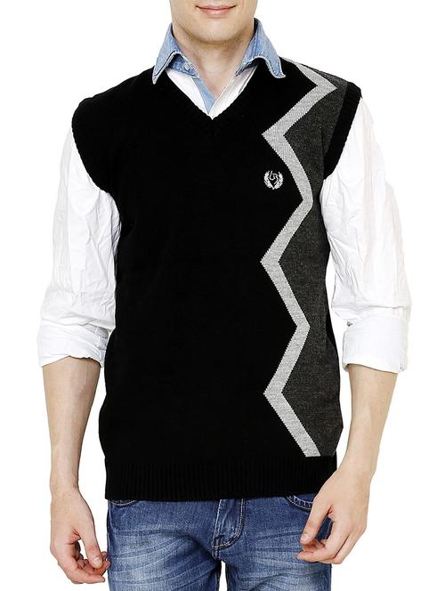 v neck self design pullover  - 11470089 -  Standard Image - 0