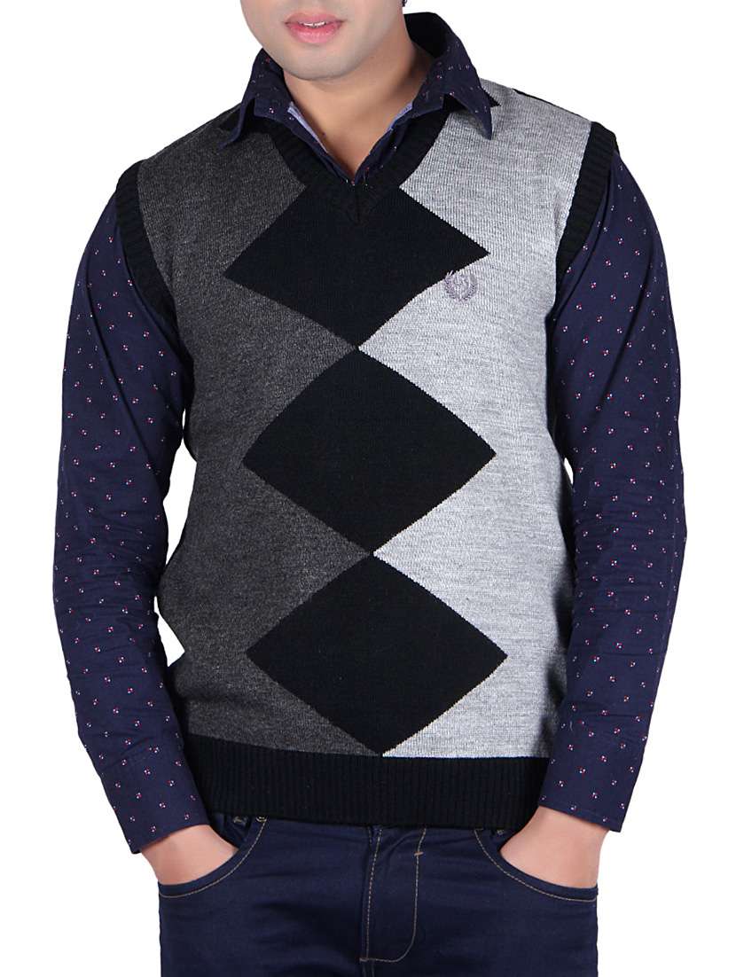 black acrylic pullover