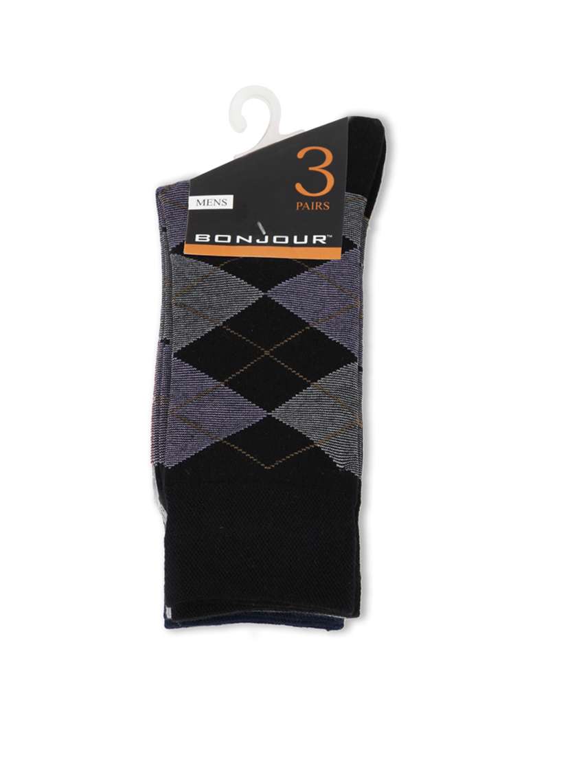 Multi Colored Cotton Sock Sock Set Of 3