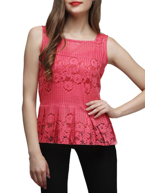 women's self design square neck top - 11478970 - Standard Image - 0