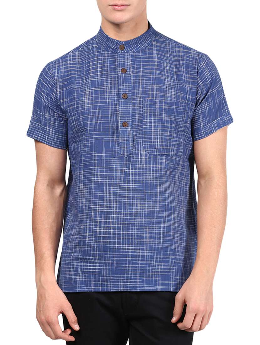 blue cotton kurta