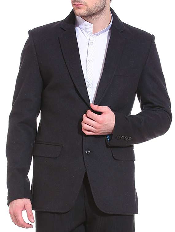 black cotton blazer