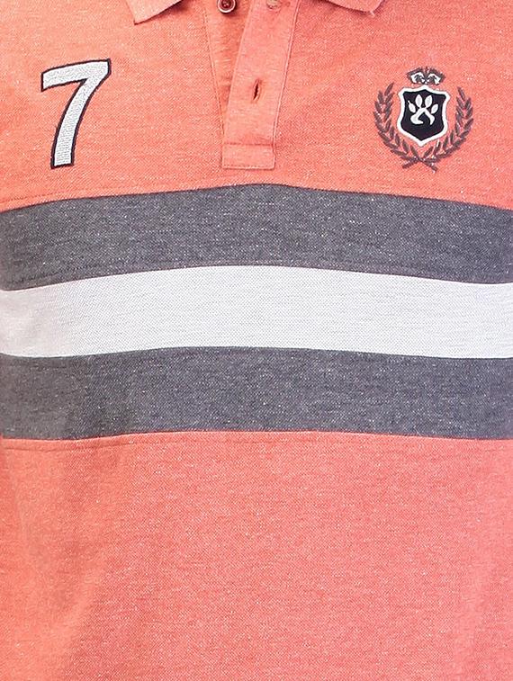 peach cotton polo t-shirt - 11493980 - Standard Image - 3