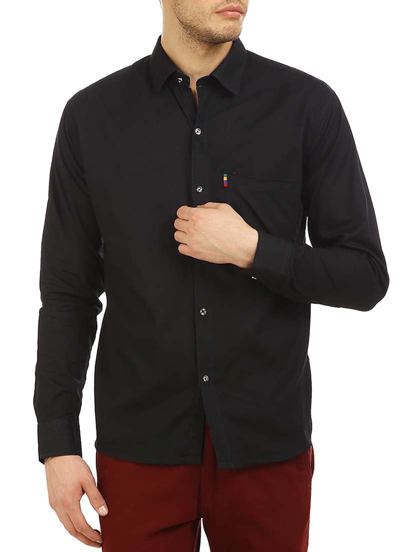 black cotton casual shirt