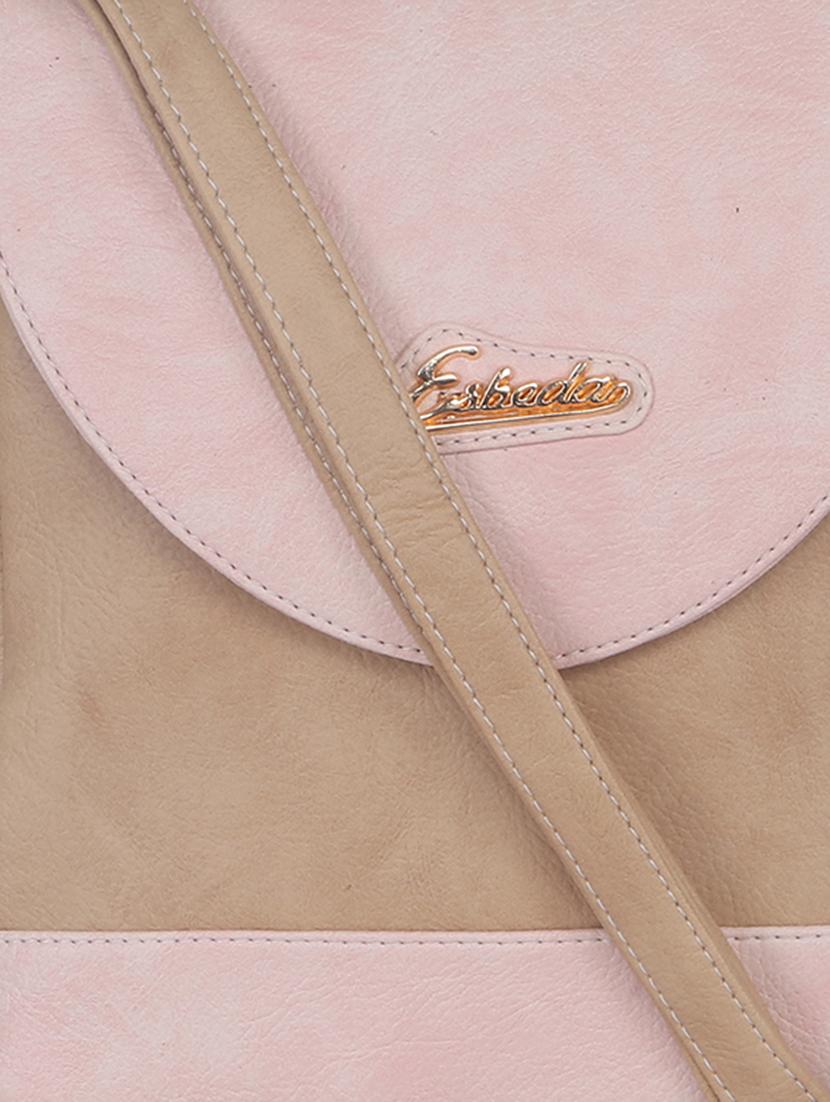 pink synthetic leather sling bag - 11507234 - Standard Image - 3