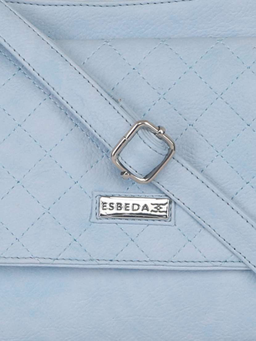 light blue solid regular sling bag - 11507246 -  Standard Image - 3