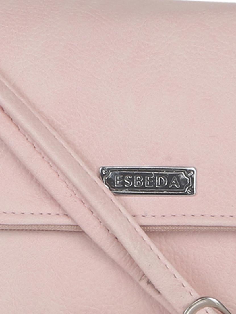 pink synthetic leather sling bag - 11507263 - Standard Image - 3