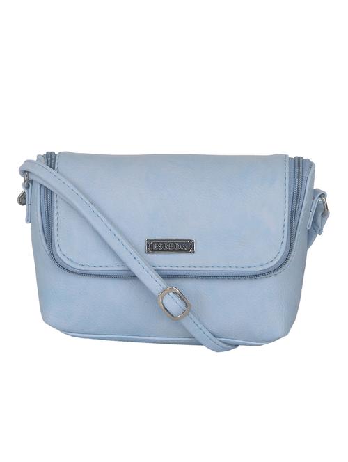 light blue solid regular sling bag - 11507268 - Standard Image - 0