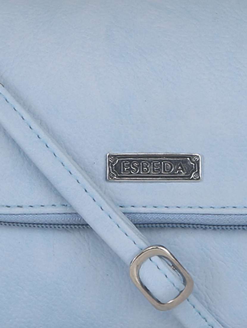 light blue solid regular sling bag - 11507268 - Standard Image - 3