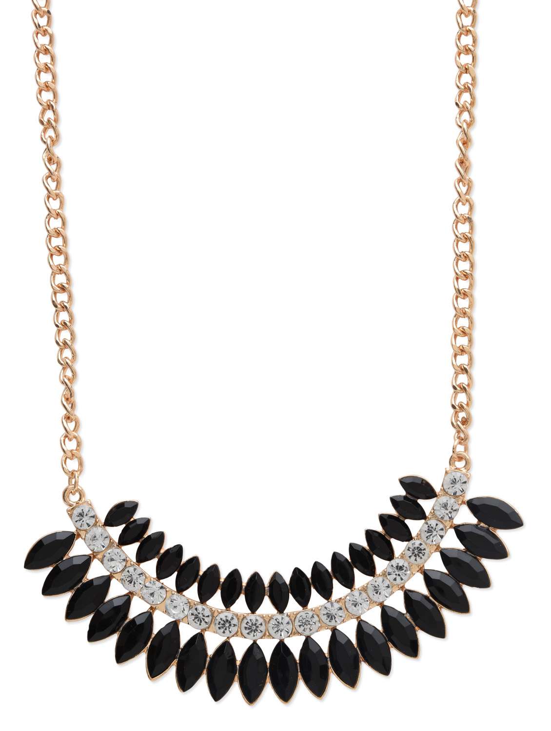 Black metallic embellished neckpiece