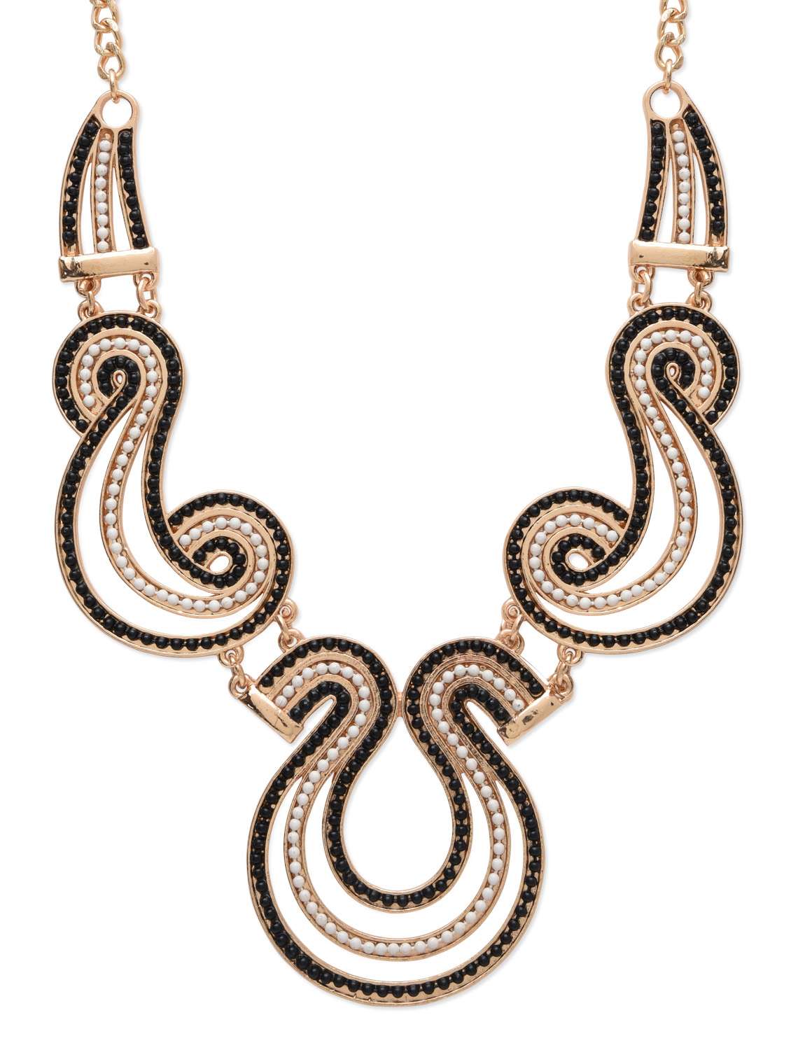 black metallic embellished neckpiece