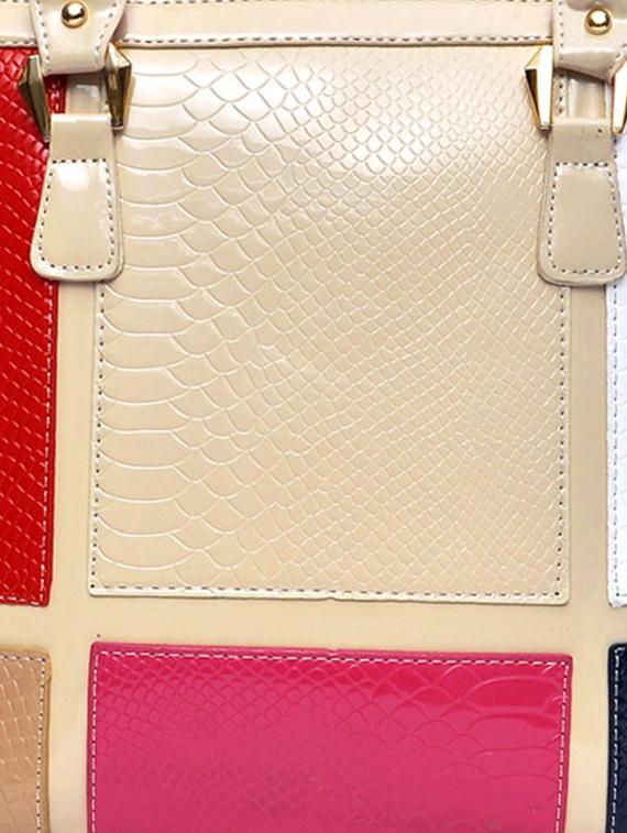 multi colored leatherette handbag - 11519163 - Standard Image - 3