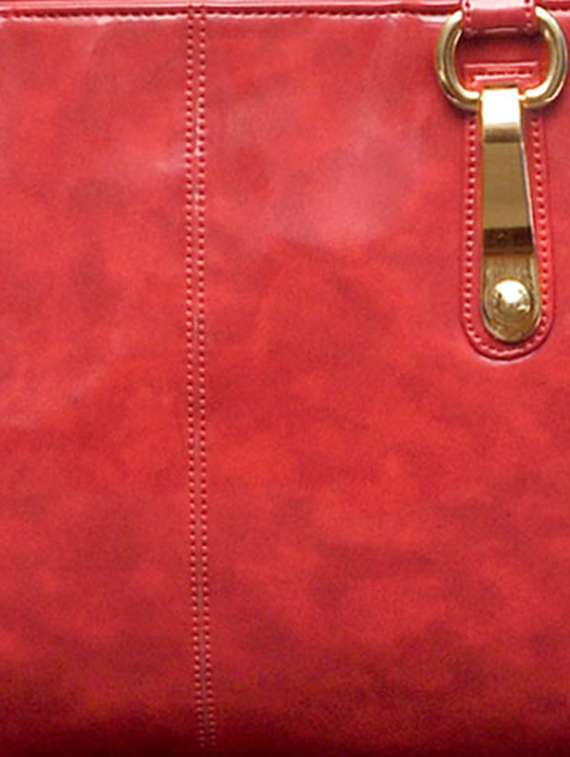 red leatherette handbag - 11519176 -  Standard Image - 3