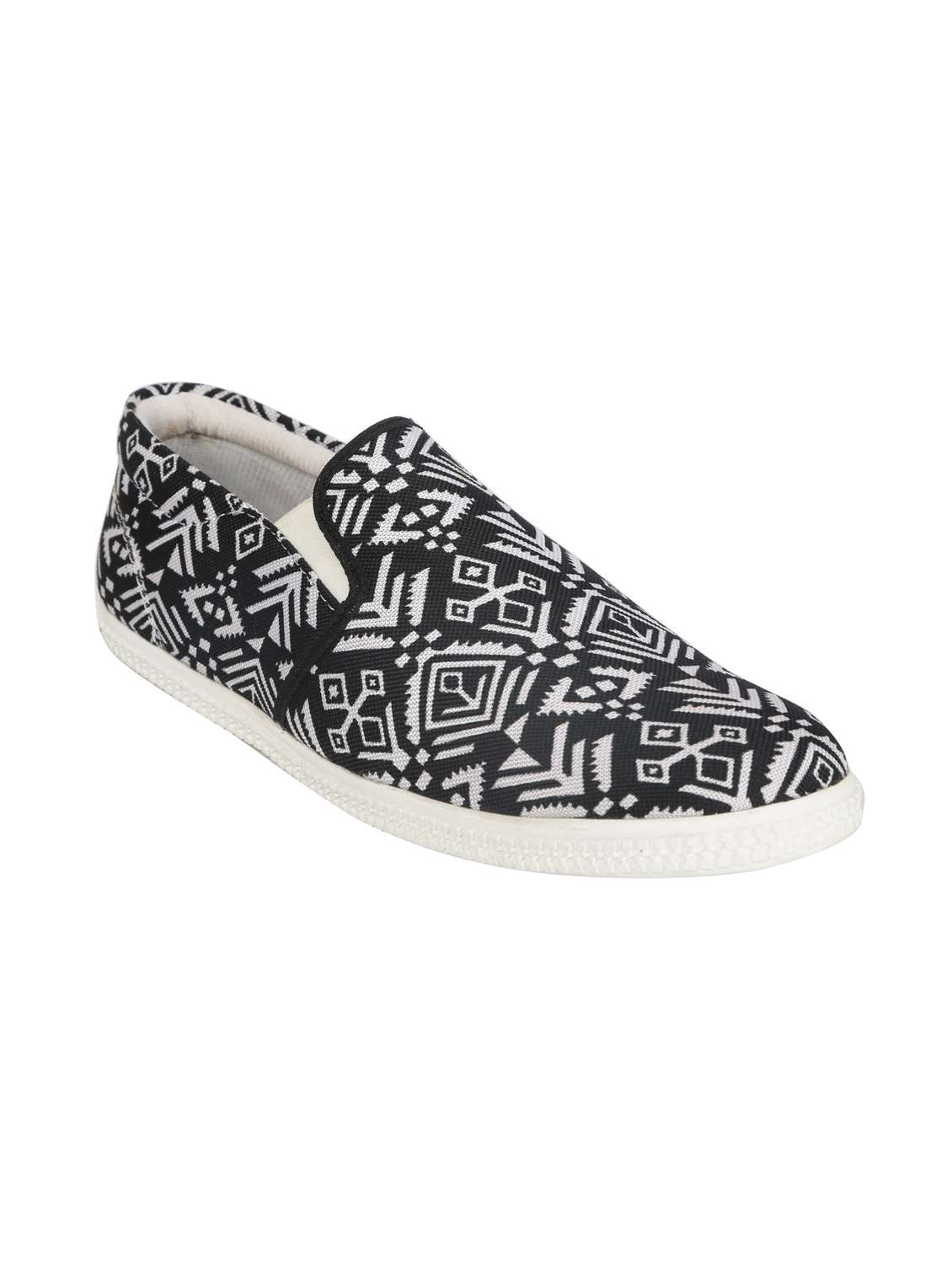 black canvas casual slipon