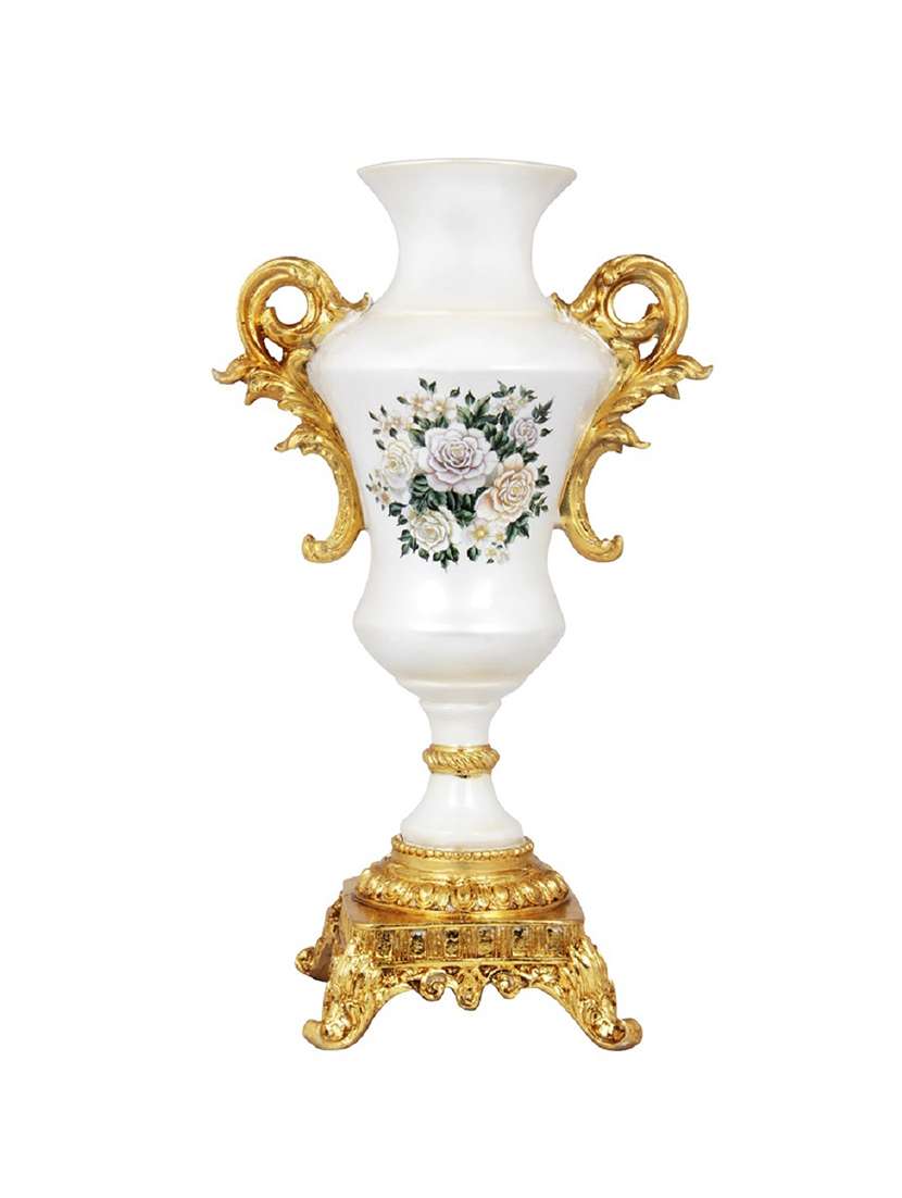 white painted table vase