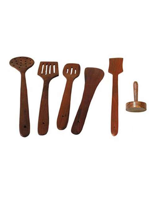brown wood kitchen tool set - 11544282 - Standard Image - 0