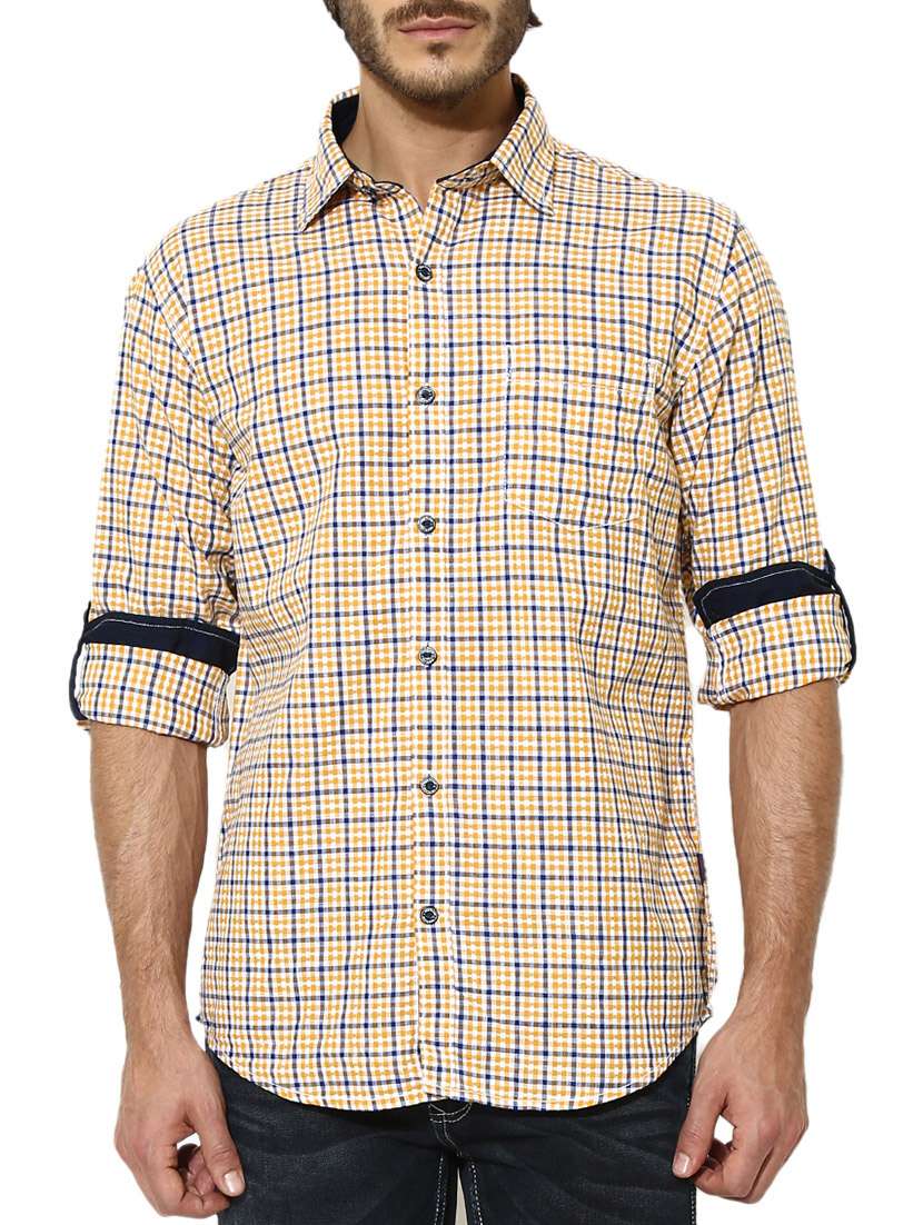 yellown cotton casual shirt