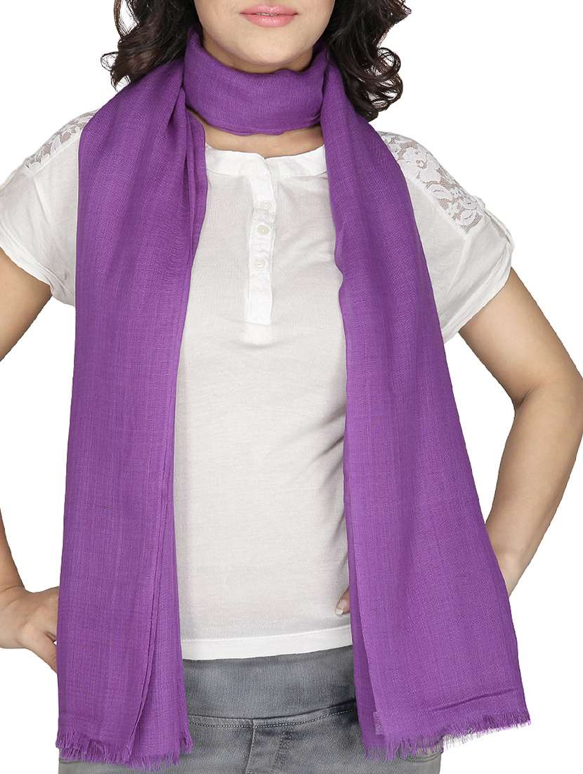 purple viscose stole - 11567202 - Zoom Image - 0