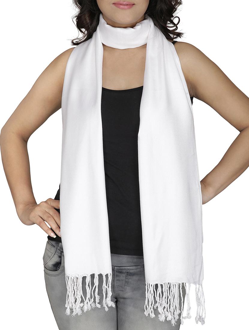 white viscose stole - 11567206 - Zoom Image - 0