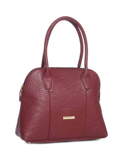 solid maroon faux leather handbag - 11567771 -  Standard Image - 0