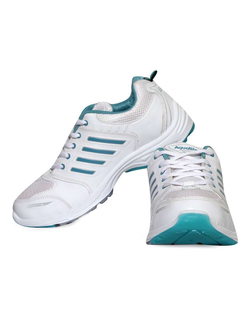 Buy online White, Sea Green Sport Shoe from Footwear for Men by