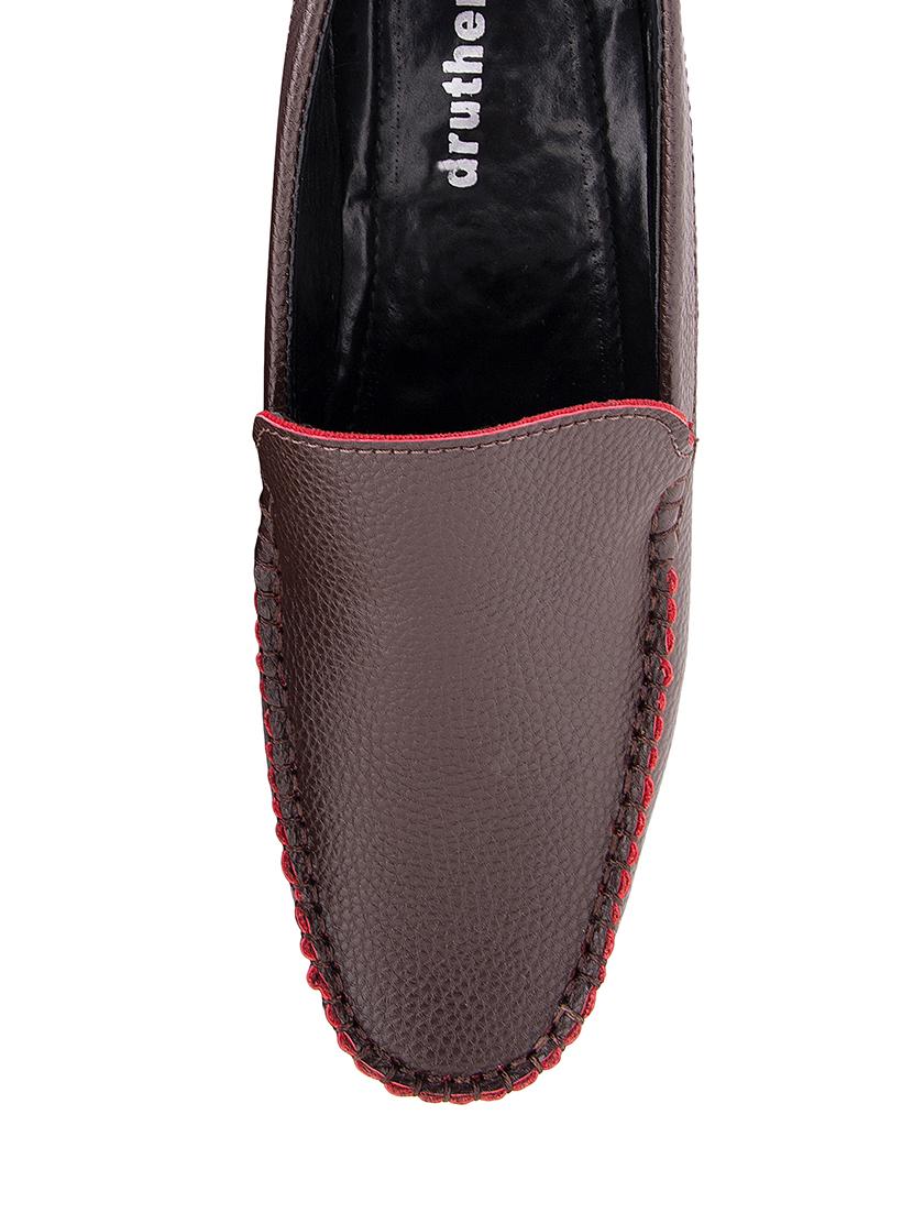 solid brown faux leather loafer - 11577017 - Standard Image - 3