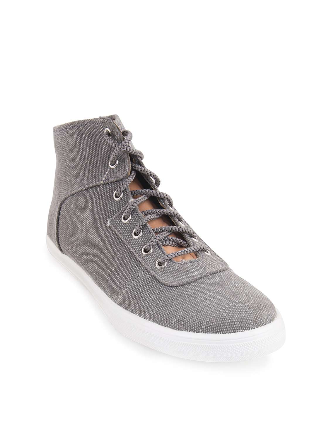 solid grey canvas sneaker - 11577019 - Zoom Image - 0