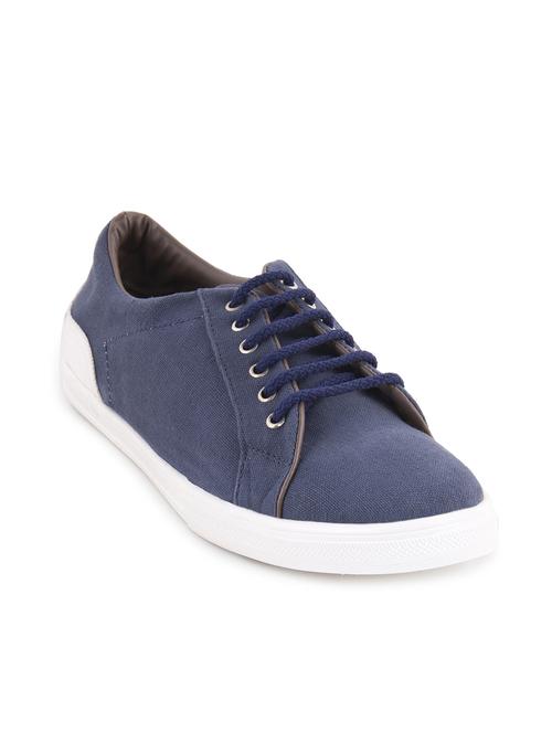 solid navy blue canvas sneaker - 11577314 -  Standard Image - 0