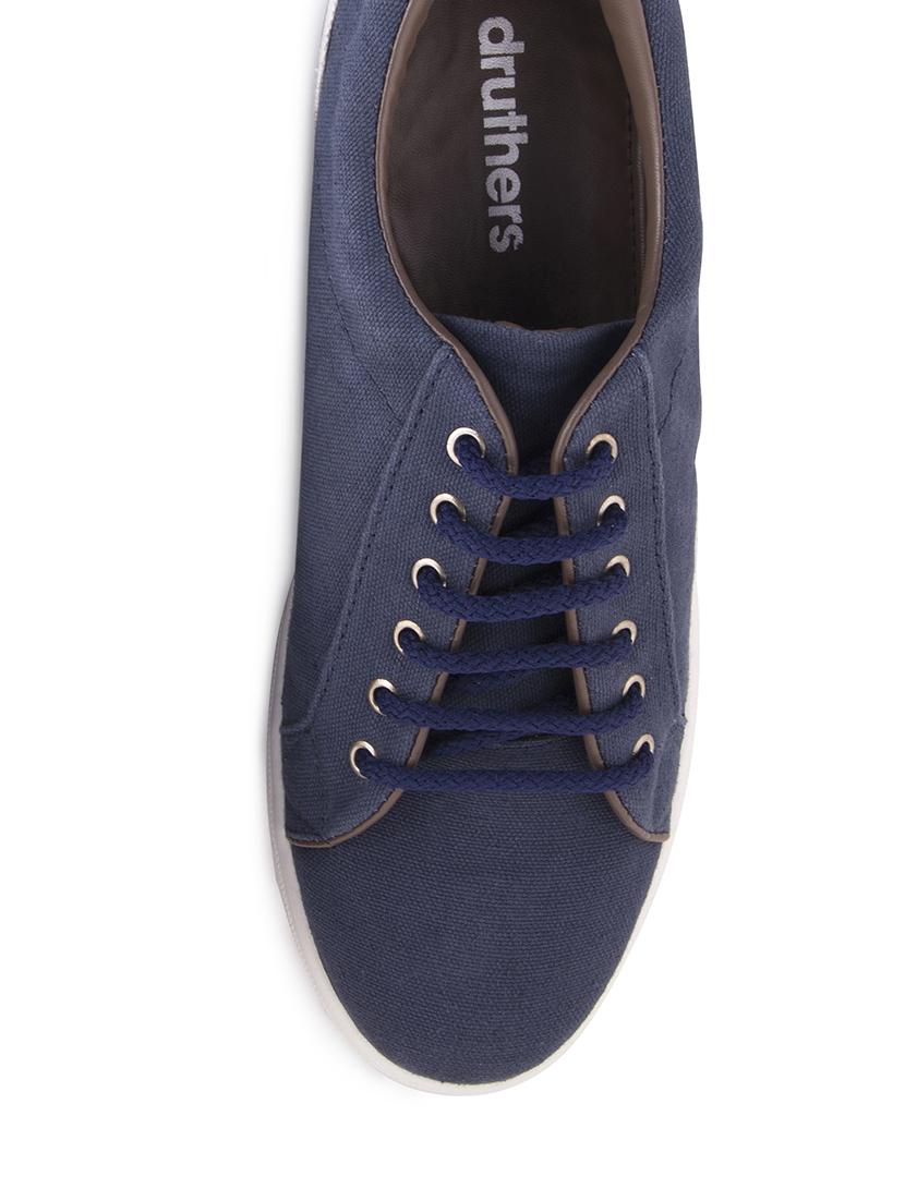solid navy blue canvas sneaker - 11577314 - Standard Image - 3