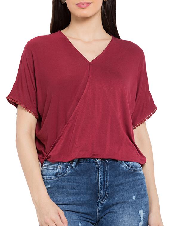 red viscose top - 11586282 - Zoom Image - 0