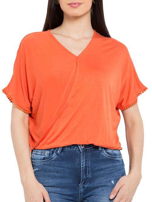 orange viscose top - 11586283 -  Standard Image - 0