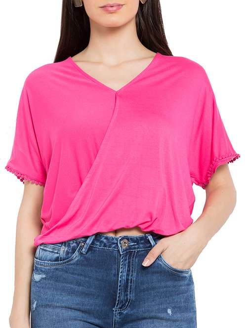 pink viscose top - 11586285 - Standard Image - 0