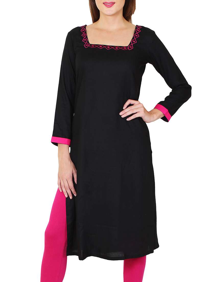 black viscose kurta