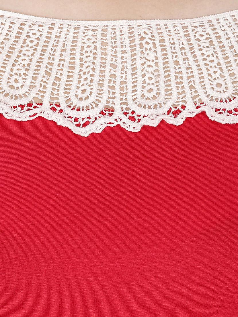 red polyester crop top - 11588802 - Standard Image - 3