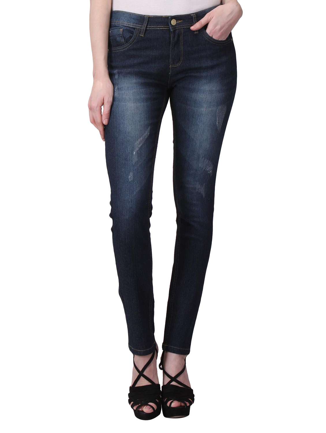 dark blue cotton jeans